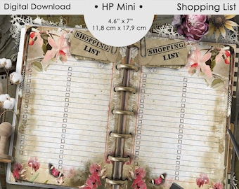 Happy Planner Mini Printable Shopping List, Grocery List