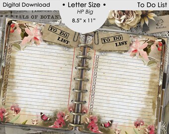 Buchstabengröße druckbare To Do List