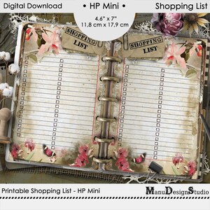 Happy Planner Mini Printable Shopping List, Grocery List - Etsy