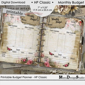 Monthly Budget Planner Printable Happy Planner Classic, Finance Tracker