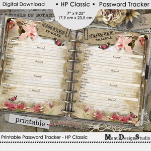 Passwort Tracker druckbare für Happy Planner Classic