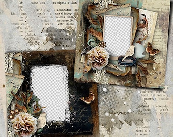 Holiday Memories 12x12 Scrapbook Page Layout Kit Precut - Etsy