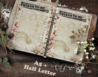 To Do List in A5, A6 and Half Letter Size, Insert for your planner, planner refill