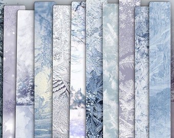Digital Winter Scrapbook Papers and Backgrounds - Winter Magic