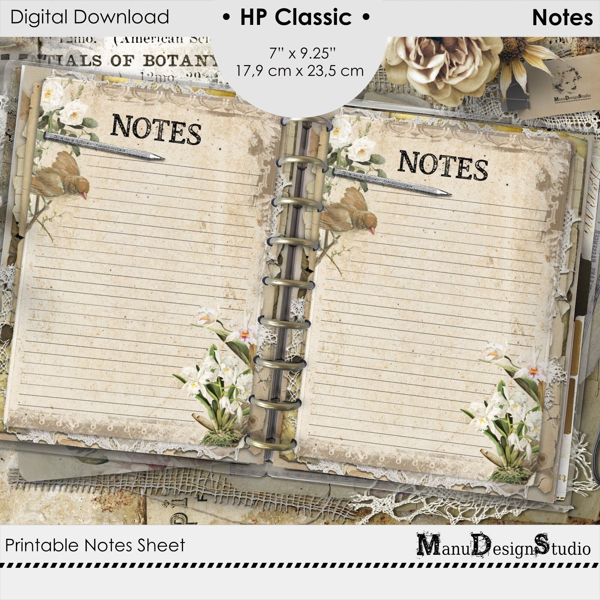 Happy Planner Classic Printable Notes Planner Pages - Etsy