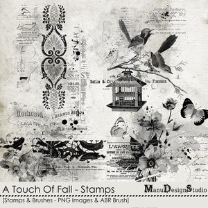 Digitale Photoshop Pinsel: Ein Hauch von Herbst, digitales Scrapbooking, digitale Pinsel, Scrapbook Stempel, printable, Clipart, Clip Art