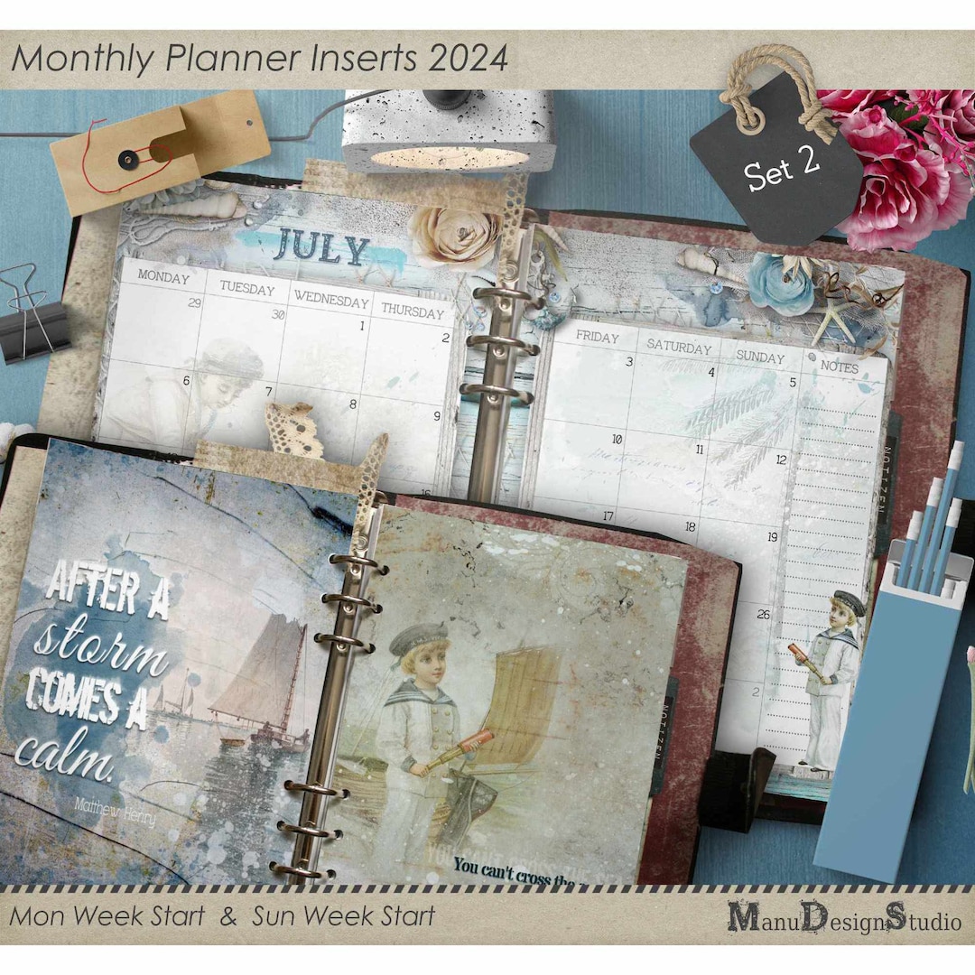 2024 Printed Monthly Planner Pages Planner Dashboard Agenda Etsy 日本