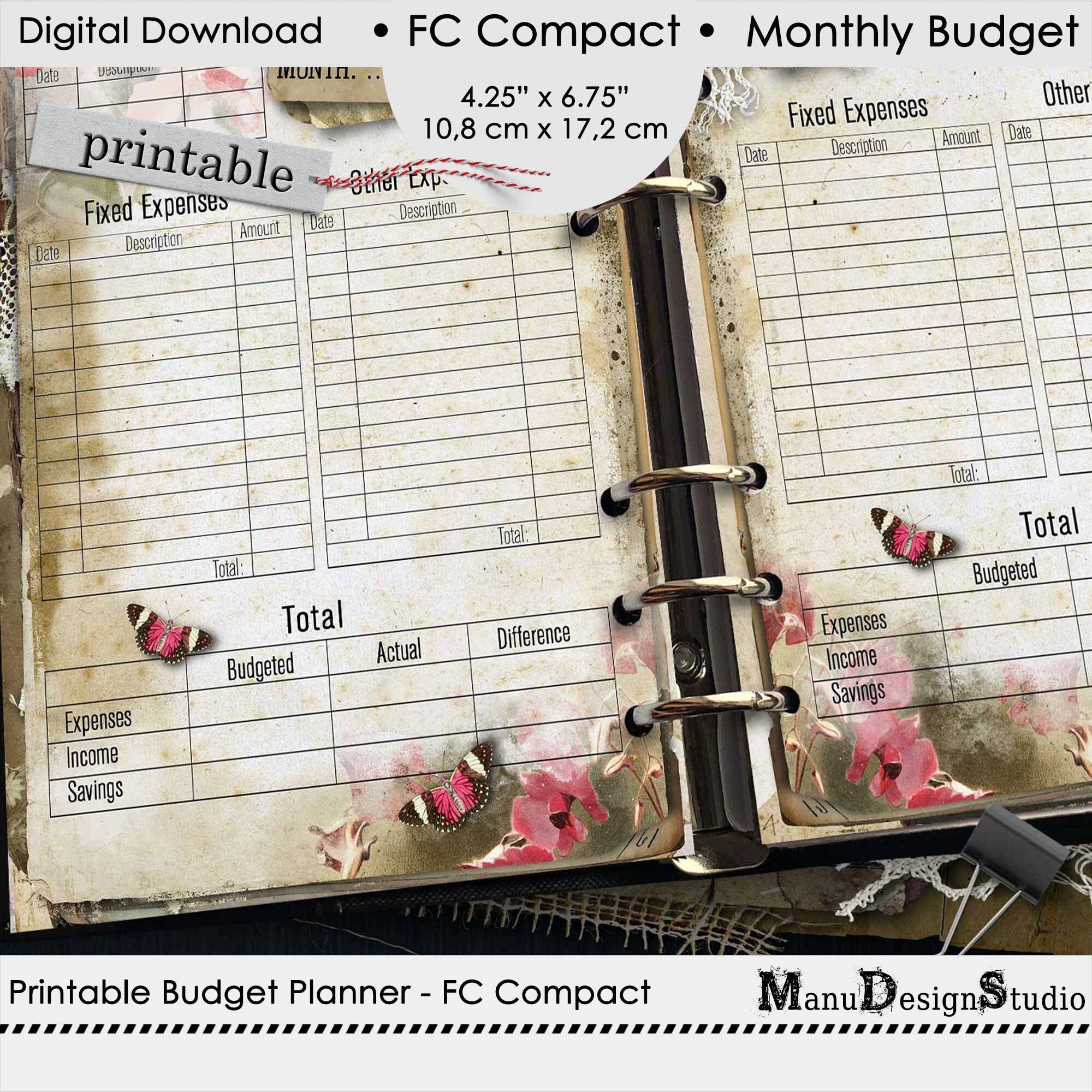 Monthly Finance Planner Compact Franklin Covey Printable Etsy