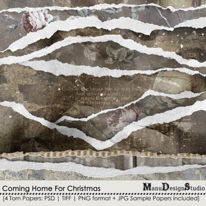 Documenti digitali con bordo strappato, Sovrapposizioni di carta strappata, Sfondo digitale strappato, Scrapbooking digitale, Bordi strappati,