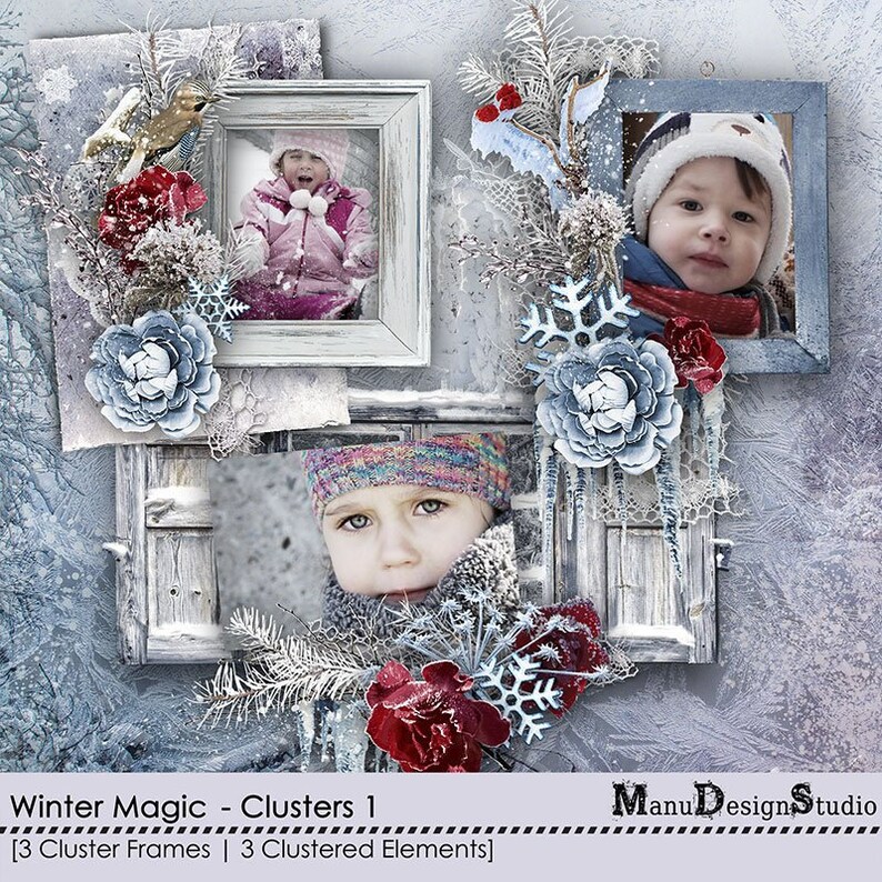 Digital Sbooking Cers Frame Winter Magic 1