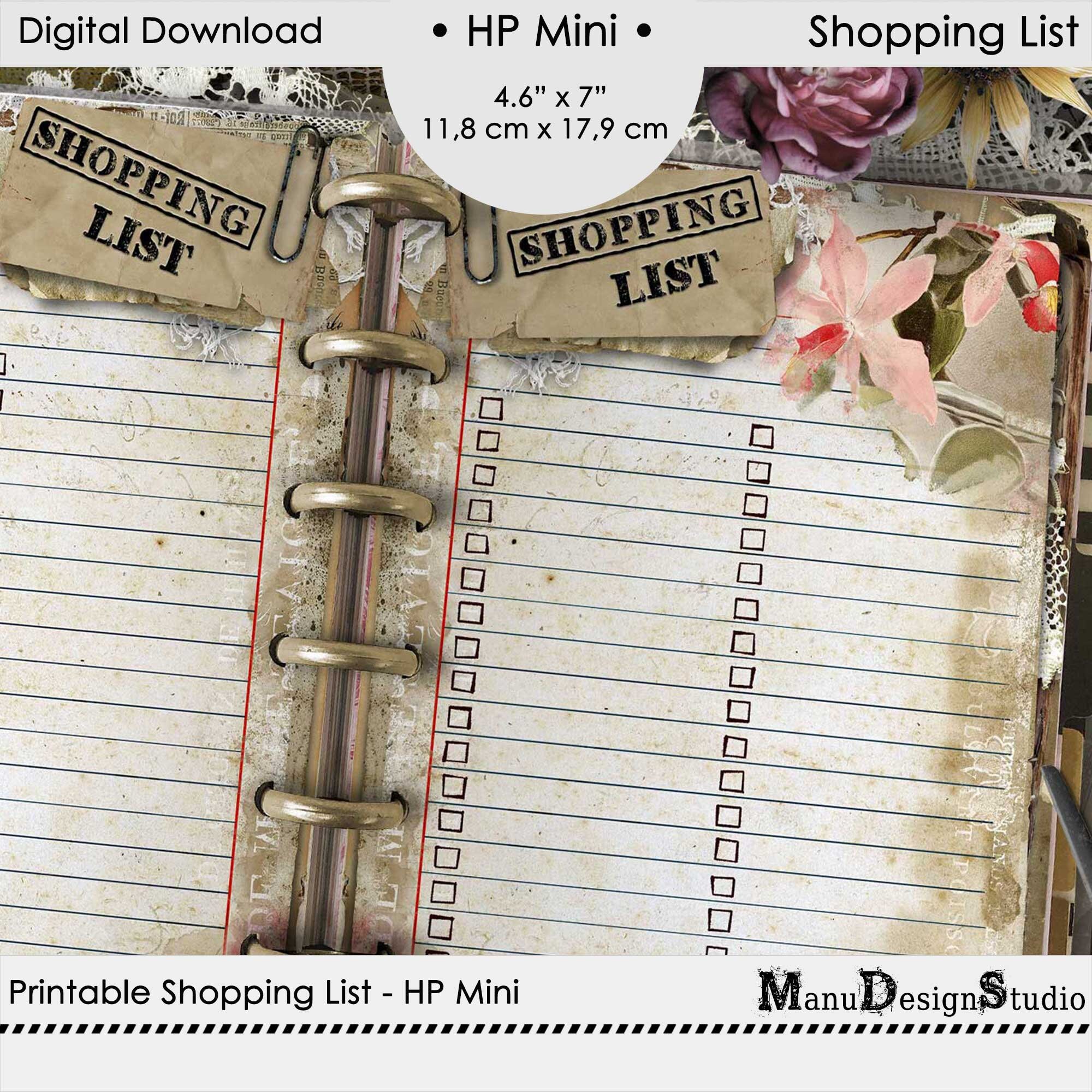 Happy Planner Mini Printable Shopping List, Grocery List - Etsy