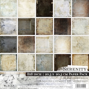 8x8 Vintage Scrapbook Papier Pack Serenity