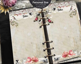 Liniertes Notizbuch in persönlicher Größe - Printable PDF