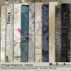 Vintage Scrapbook  Digital Paper Pack, Printable Papers, Scrapbook Backgrounds, Digital Papers, Scrapbook Papers