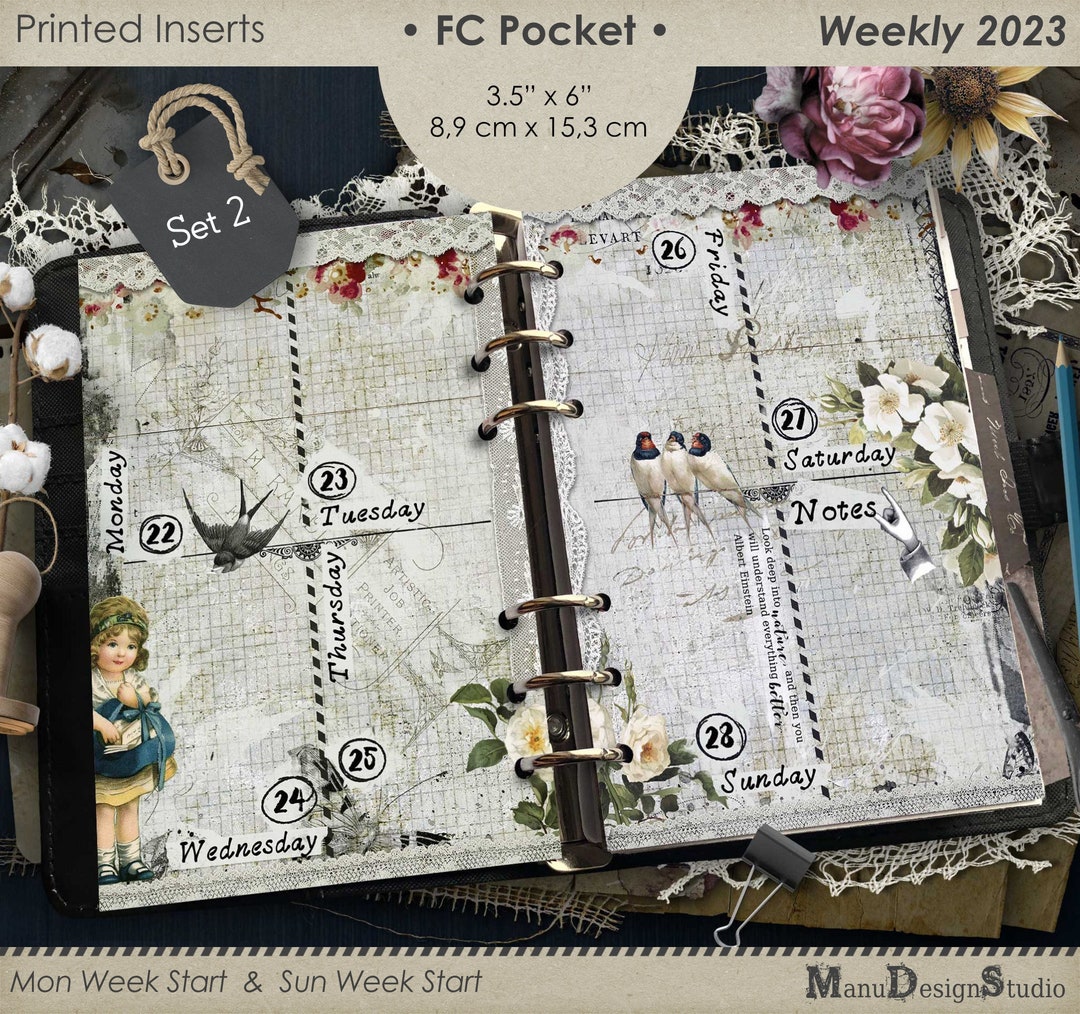 2023 Weekly Planner Refill Franklin Covey Pocket Size, Set No. 2 Etsy