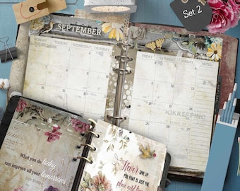 Planificador mensual 2026, tamaño personal (A5, A6, media carta)