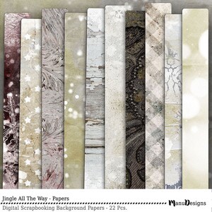 Christmas Digital Papers, Holiday Printable Backgrounds, Printable Papers, great for Scrapbooking, Card Making and Photography