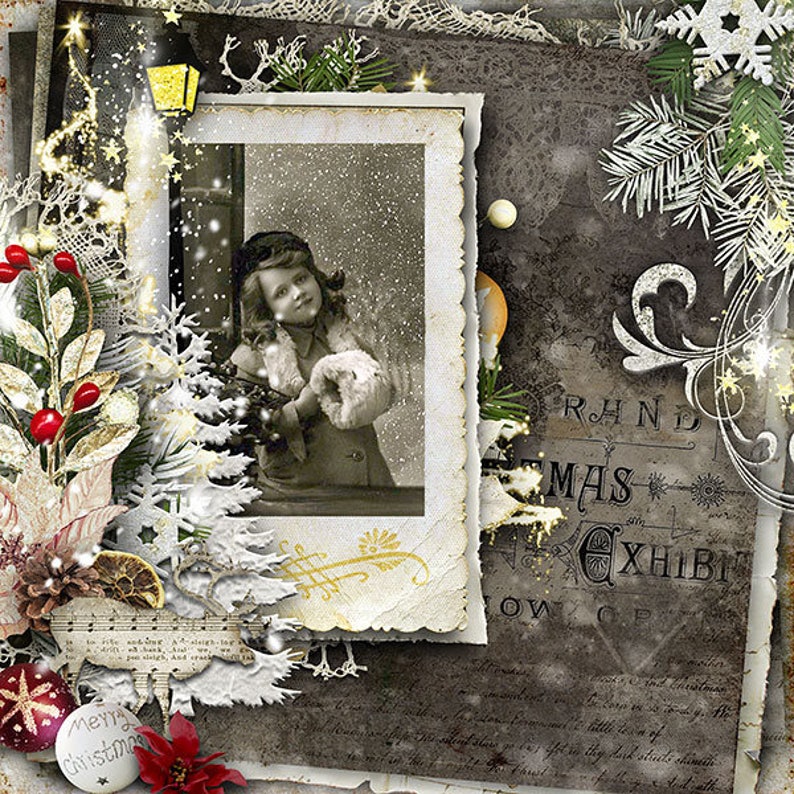 Digital Holiday Frame Digital Christmas Frame Christmas Etsy