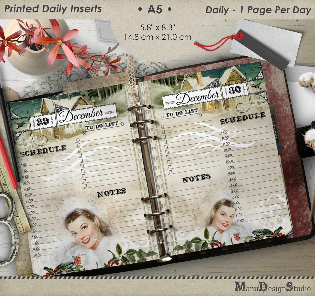 A5 Paper Refill Pack For 6-Hole Binders - 40 Sheets Of Loose-Leaf To-Do List Paper (8.5 Inch)