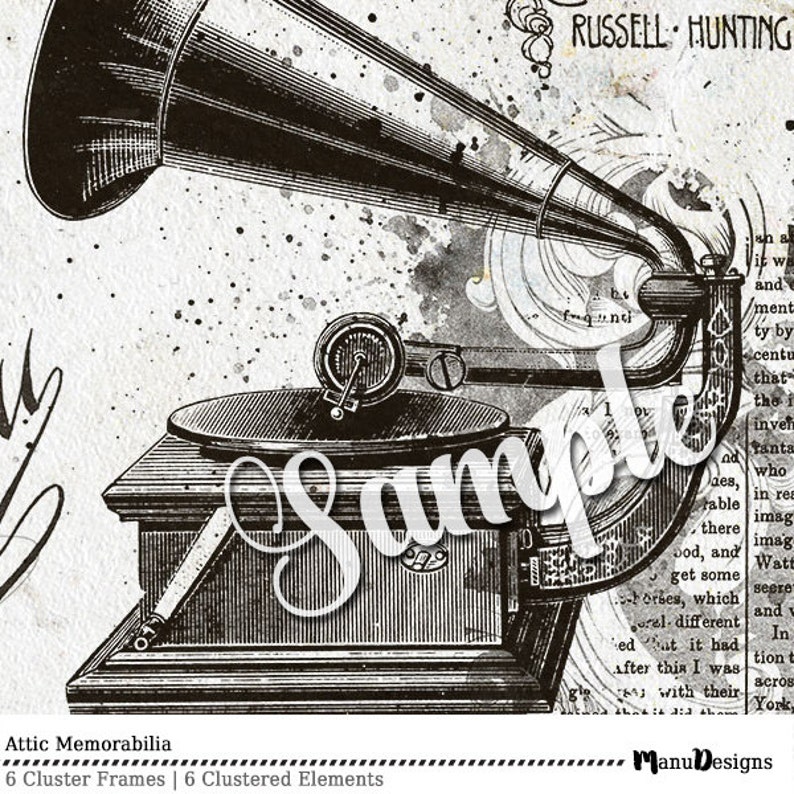 Digital Scrapbook Stamps Vintage Heritage Shabby Chic Etsy