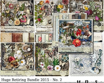 Gigantic Vintage Digital Scrapbook Graphics Collection, Family History, Genealogy Scrapbook, Keeping Memories, Bundle 2015 - 2