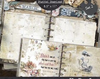 2027 Monthly Planner Printable Letter Size 8.5x11  PDF Download