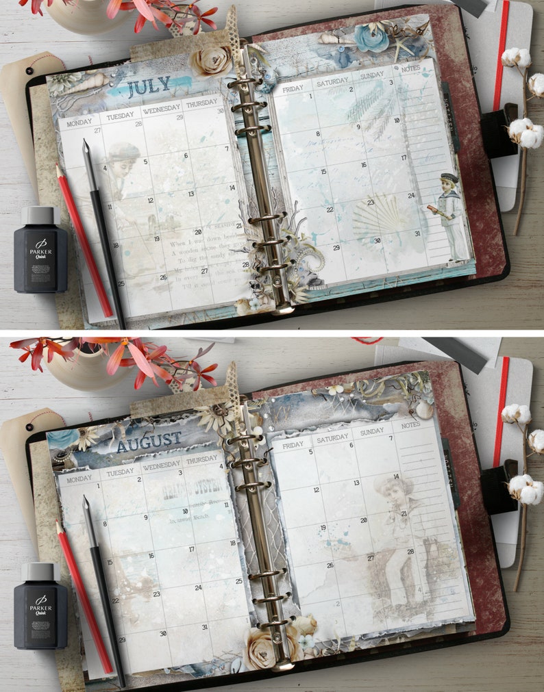 2026 A5 Monthly Planner Inserts - Vintage Charm Printable - Etsy