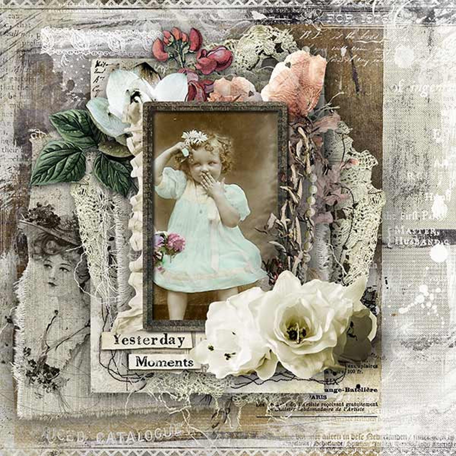 Digital Scrapbooking Kit Vintage Scrapbook Kit Scrapbooking Etsy
