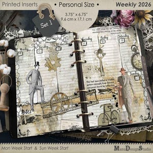 2026 Weekly Planner Refill Personal Size, Set No. 1