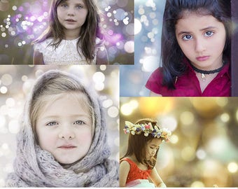 6 Beautiful Christmas Bokeh Overlays, Holiday Light Overlays, Photo Overlays, Bokeh Effect, Photoshop Overlays, Instant Download, Photgraphy