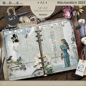 2025 A5 Planner Inserts German Language Set No.2