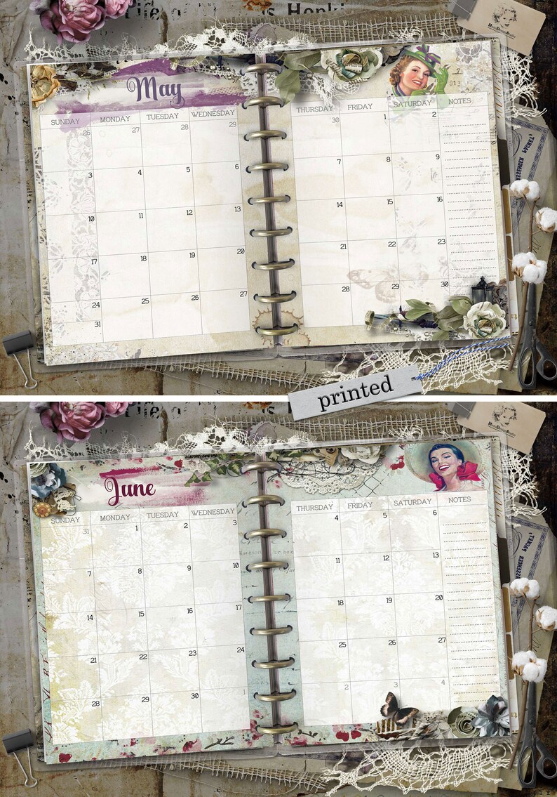 2022 Monthly Planner Inserts Set No. 1 For Happy Planner Etsy