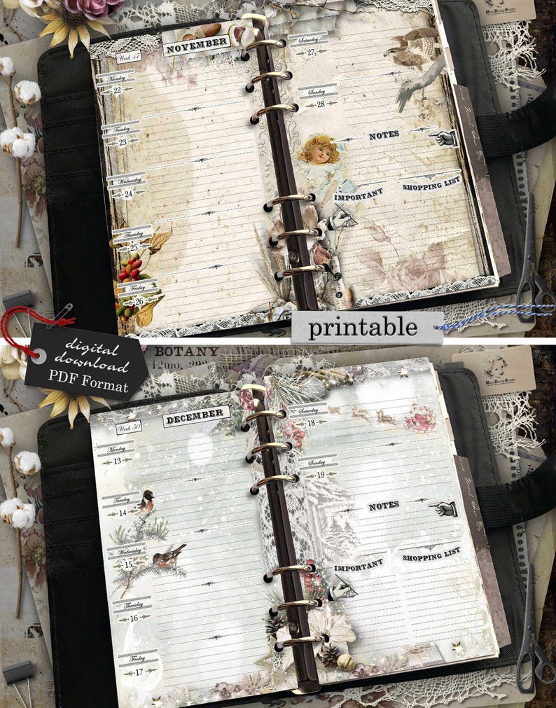 2026 Weekly Planner Inserts Personal Size, Digital Download PDF ...
