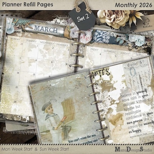 2026 Monthly Planner Refill Happy Planner - Big, Classic or Mini