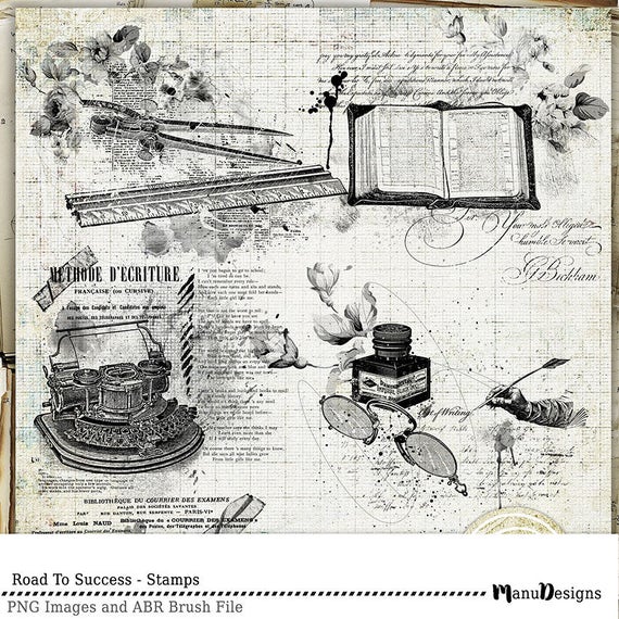 Digital Scrapbook Stamps, Photoshop Brushes, Vintage Stamps, School Brushes, Back To School, Scrapbook Decoration, Old School, Grunge Brush