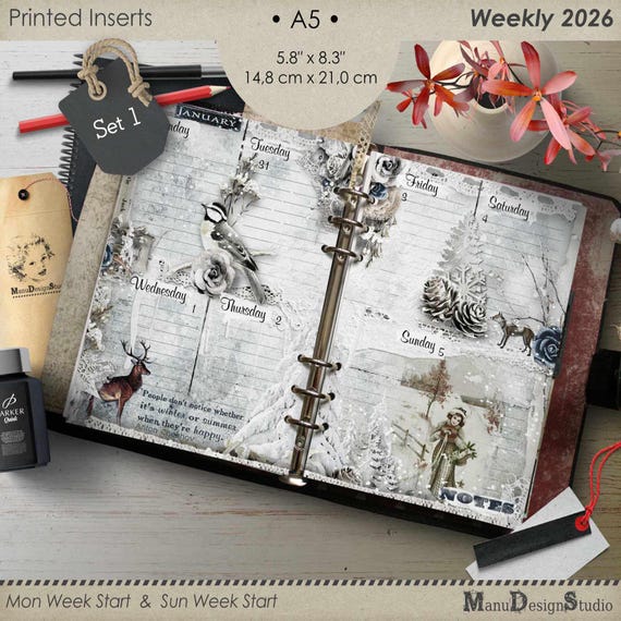 2025 Filofax Week On Two Pages Diary - Pocket - Multilanguage - 68227 For Sale O