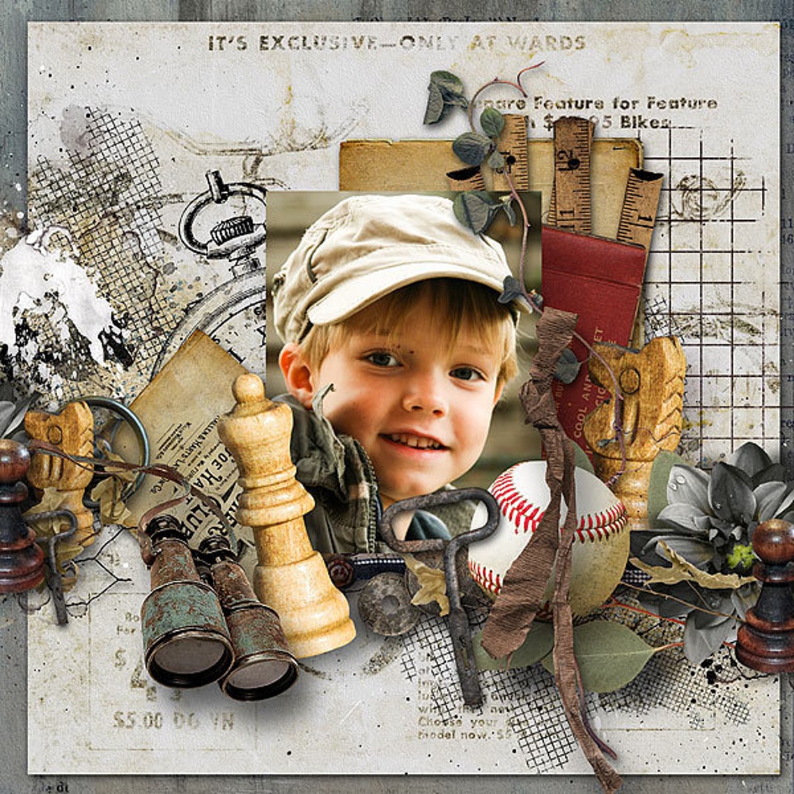 Digital Papers Masculine Scrapbook Papers Printable Papers | Etsy