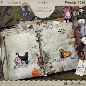 Planner Refill 2026, A5 Size, Set No.3