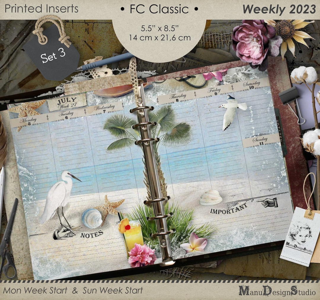 2023 Weekly Planner Refill Classic Size Franklin Covey, Set No. 3 Etsy
