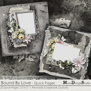 12x12, Digital Scrapbook Quick Page, Vintage Page, Shabby Quick Page, Heritage, Premade Scrapbook Layout, Premade, Quick, Page, Layout,