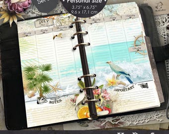 2027 Weekly Planner Inserts | Vintage Floral Design, Personal Size (Digital Download)