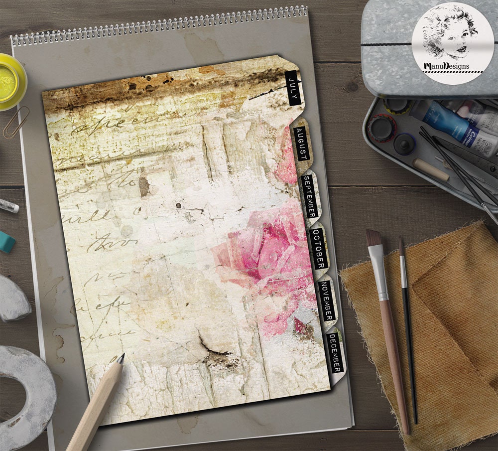 Printable A5 Planner Dividers Instant Download Planner - Etsy