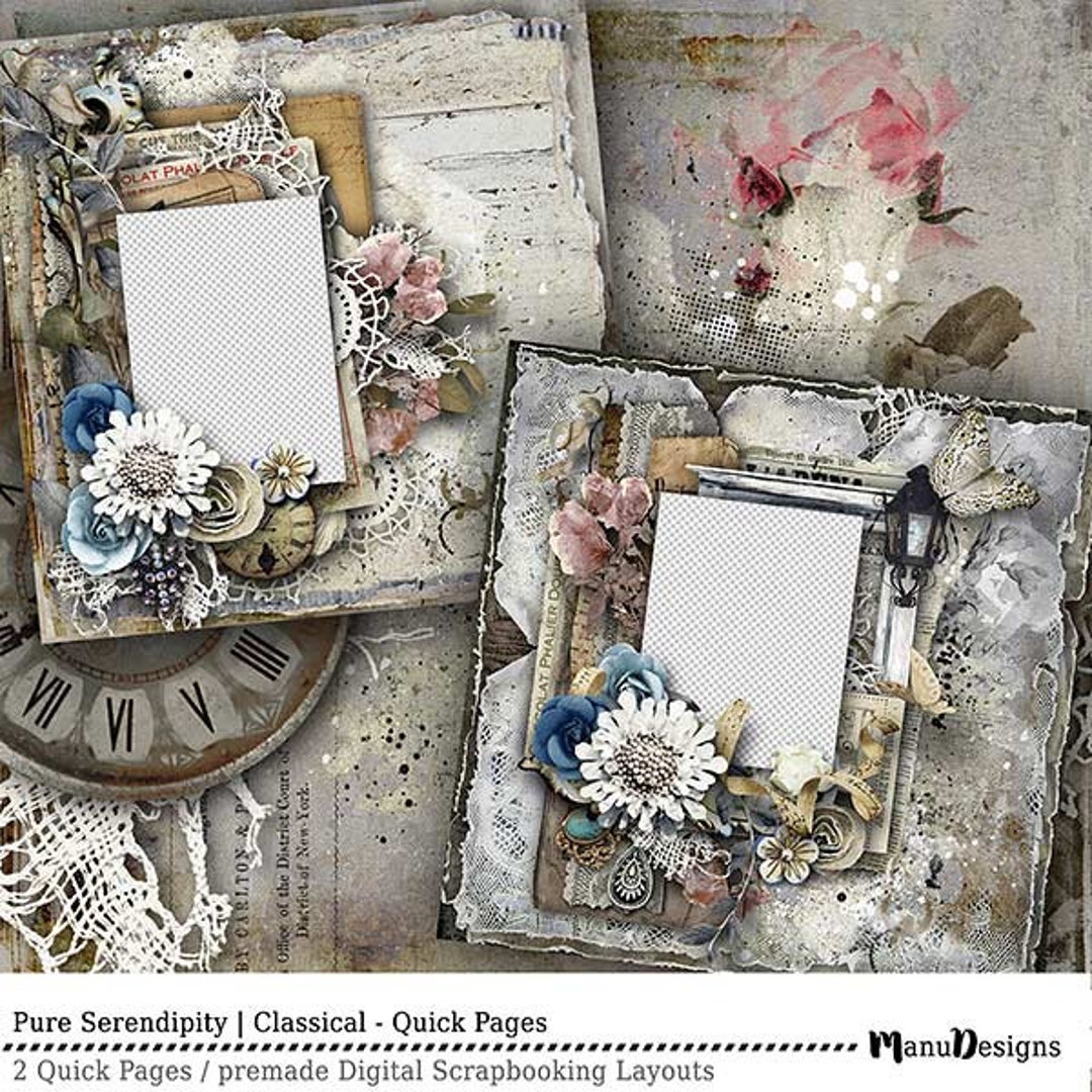 12 x 12 inch Scrapbook Page Templates (50 per set on a CD) - #L - The  Digital Scrapbook Teacher