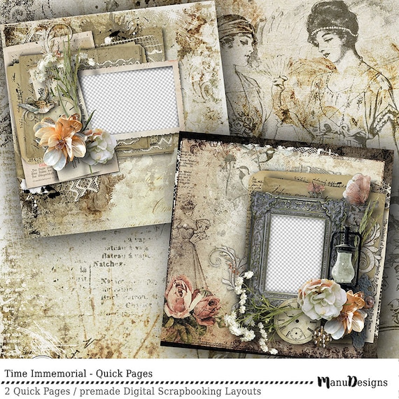 Premade Digital Scrapbook Page 12x12 Digital Scrapbook Quick Etsy