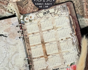 2028 Year At A Glance Planner Page Printable PDF