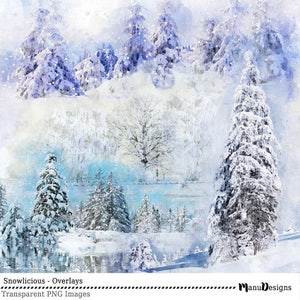 Sovrapposizioni digitali invernali - Snowlicious, sovrapposizioni di scrapbooking, sovrapposizioni di Biancaneve, sovrapposizioni invernali, sovrapposizione di alberi di neve, fondali invernali