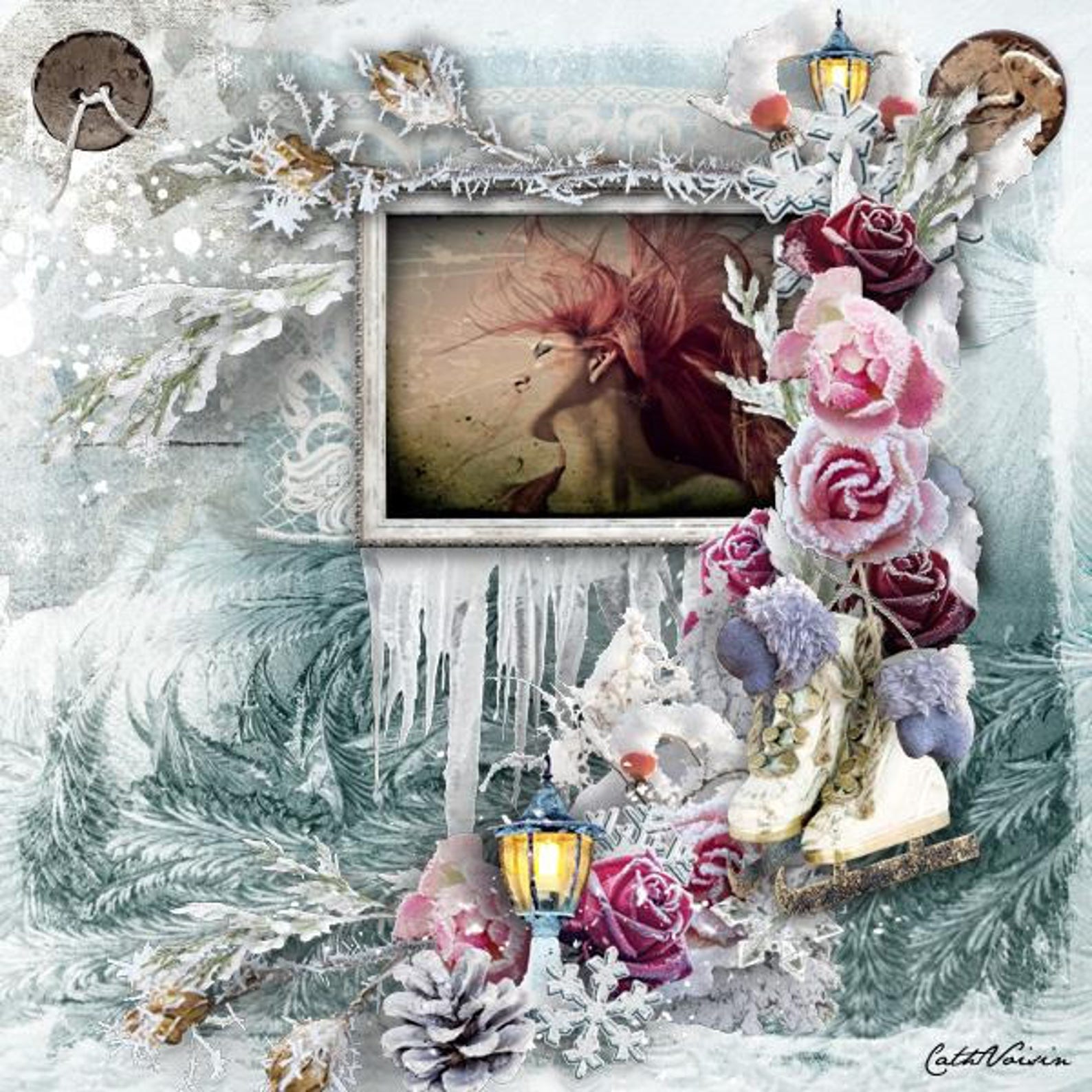 Digital Winter Scrapbook Papers Snowlicious Printable Etsy