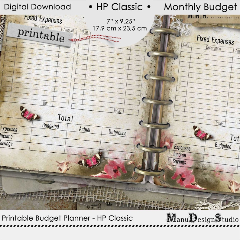 Monthly Budget Planner Printable Happy Planner Classic - Etsy