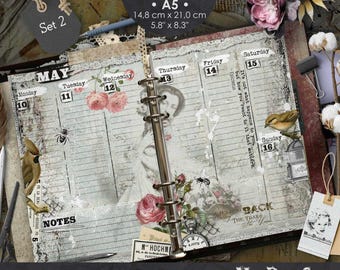 A5 Weekly Planner Refill 2026 Digital Download