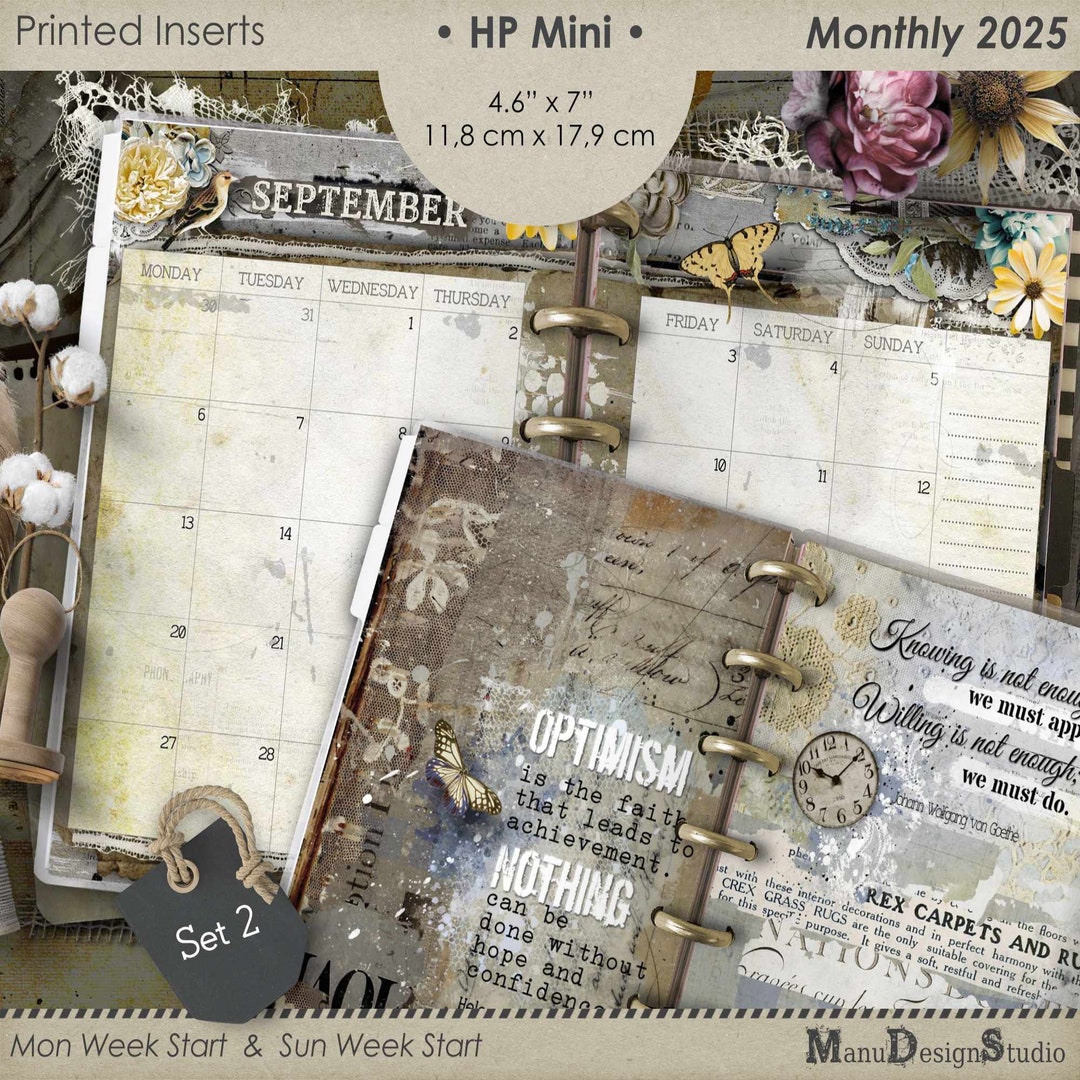 Happy Planner Mini Monthly Refill 2025 No.2 - Etsy